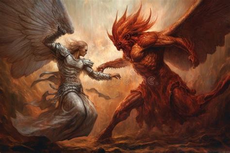 Battle Between An Angel And A Demon This Artwork Brings To Life The