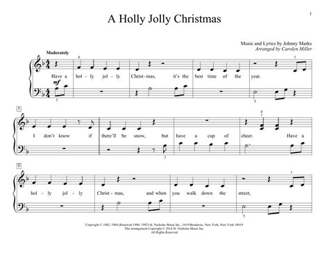 A Holly Jolly Christmas Sheet Music Direct