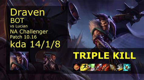 Draven Adc Alistar Vs Lucian Thresh Na Challenger Patch