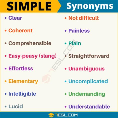Another Word For “simple” 105 Synonyms For Simple With Useful