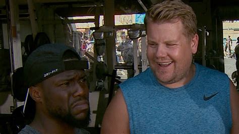 kevin hart and james corden on their battle in the gym for what the fit exclusive