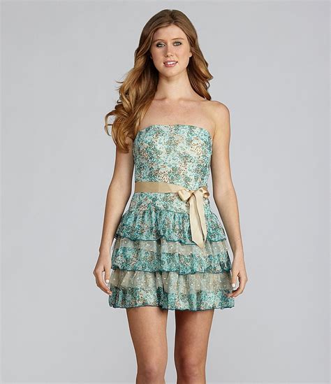 As U Wish Tiered Printed Dress Dresses Junior Dresses
