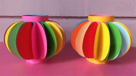 How To Make Lantern With Color Paper Paper Lantern