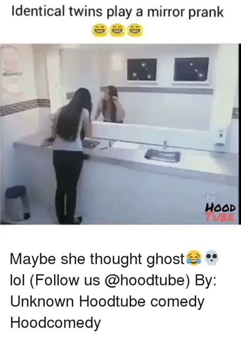 Identical Twins Play A Mirror Prank Hood Maybe She Thought Ghost😂💀lol