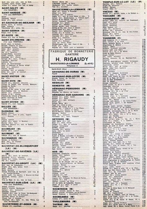 Annuaire Téléphonique De 1947 Page 16