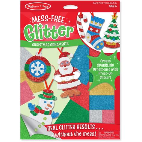 Melissa And Doug Mess Free Glitter Christmas Ornaments Craft Kits