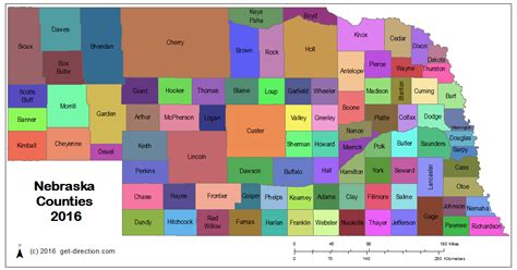 Nebraska Map With Towns And Counties Map