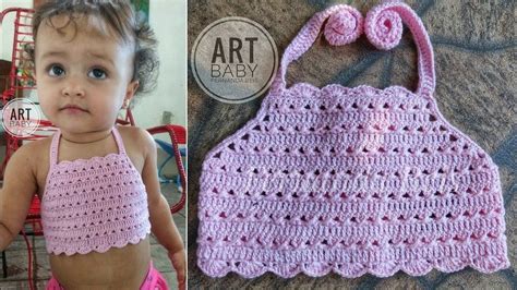Top Cropped De Croche Para Bebe E Infantil Profª Fernanda Reis Com