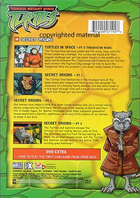 Teenage Mutant Ninja Turtles Secret Origins Dvd 2004