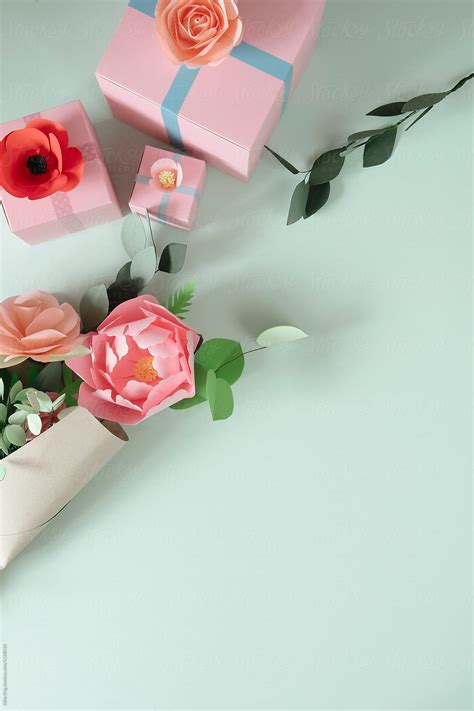Paper Flowers Bouquet By Stocksy Contributor Alita Stocksy