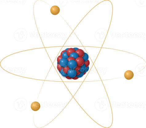 Atom Structure Protons Neutrons And Electrons Orbiting The Nucleus