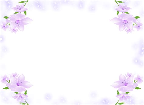 Transparent Frame With Purple Soft Flowers Background Wallpaper For