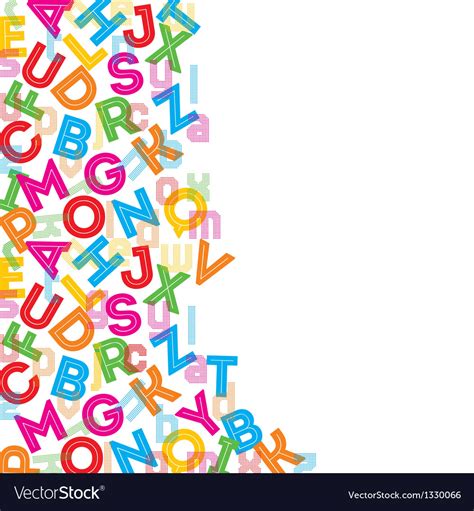 Colorful Alphabet Background Royalty Free Vector Image