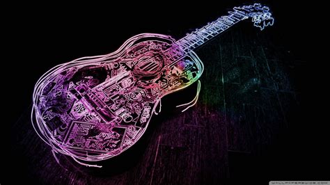 Vintage Acoustic Guitar Wallpaper