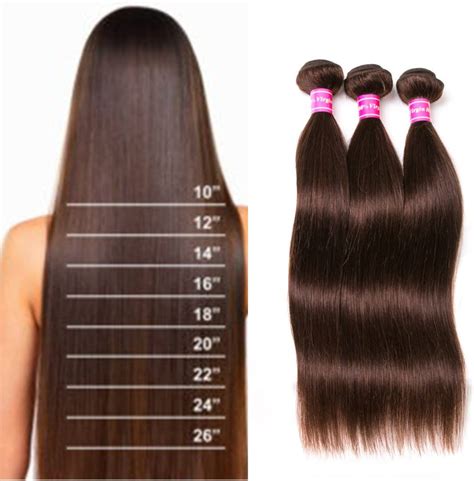 Hair Length Inches / 8a Brazilian Weave Straight Hair Extensions 3 Bundles Mixed Length 8 10 12 ...