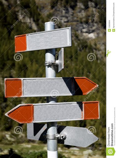 Sign post stock photo. Image of switzerland, trails, signs - 12820694