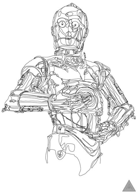 things we saw today c 3po drawn in one continuous line the mary sue