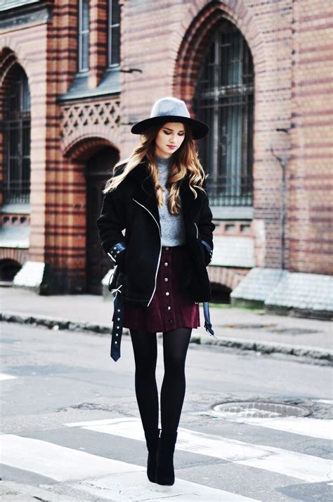 Cute Winter Outfits Skirt Winter Clothing Buttoned Skirt Outfits