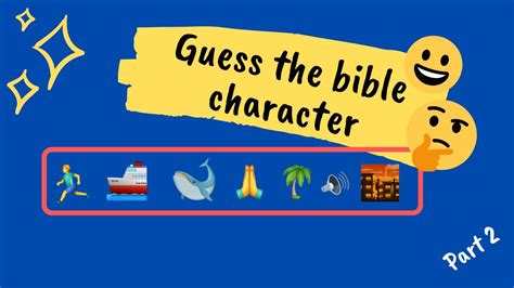 Emoji bible quiz 😀 Guess the bible character emoji quiz. Part 2 - YouTube