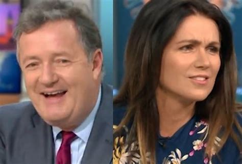 GMB S Susanna Reid Left Red Faced As Piers Morgan Makes Sex Jibe During