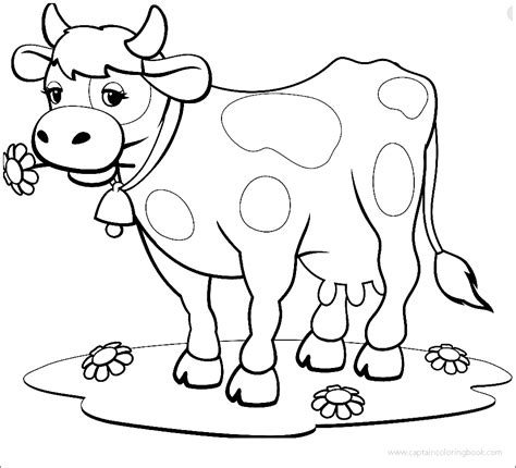 Cow Coloring Pages For Preschoolers