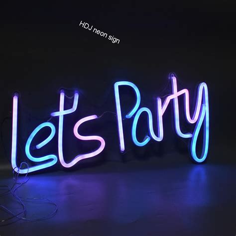 Custom Neon Sign Rgb Multicolor 12v Transparent Acrylic Lets Party Flex