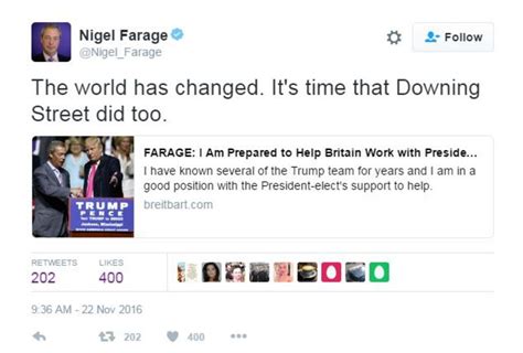 Donald Trump Nigel Farage Would Be Great Uk Ambassador Bbc News