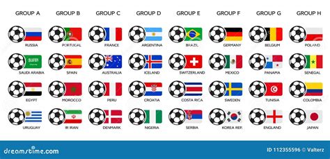 Soccer World Cup 2018 Russia 2018 World Cup Team Group And National