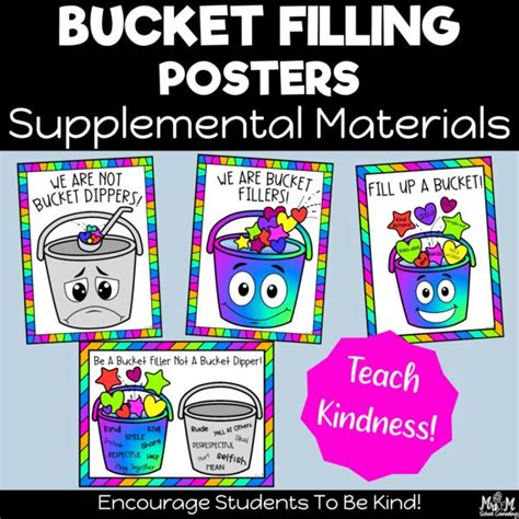 Bucket Filling And Dipping Posters To Teach Kindness And Correct Mean