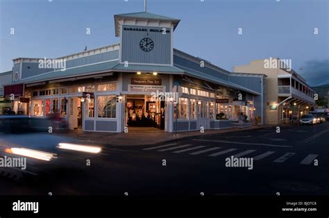 Front Street Lahaina Maui Hawaii at Sundown with Sargent's Art Gallery