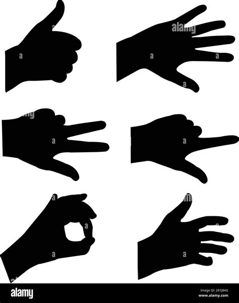 Hands Gesture Silhouettes Vector Stock Vector Image And Art Alamy