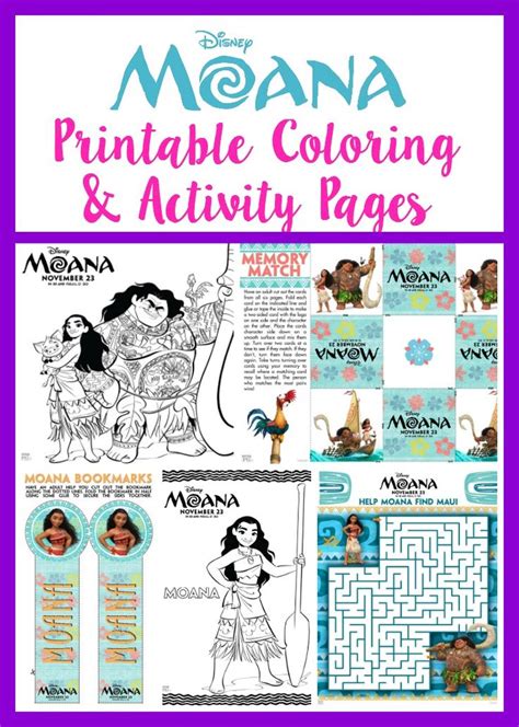 Moana coloring pages free to print. MOANA Printable Coloring & Activity Pages! | Moana, Color activities, Birthday activities