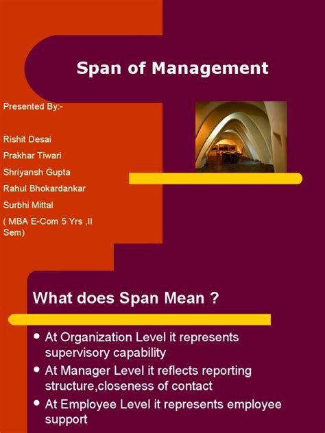 Span Of Management Presented By Pdf Leadership Economies