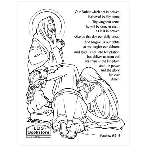 The Lords Prayer Coloring Page Printable
