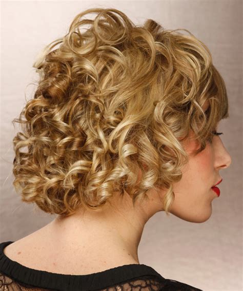 Short and medium length curls. Short Curly Dark Golden Blonde Hairstyle with Light Blonde ...
