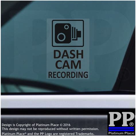 4 X Dash Cam Recording Warning Stickers Black 60mm Cctv Signs Cartaxicabvan Ebay