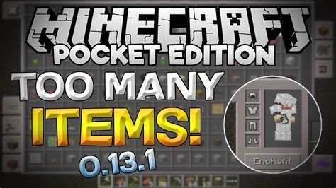 Best Too Many Items Mod For 0131 Minecraft Pe Pocket Edition
