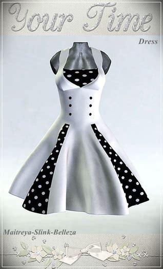 Second Life Marketplace Yt Rockabilly Dress Dots White