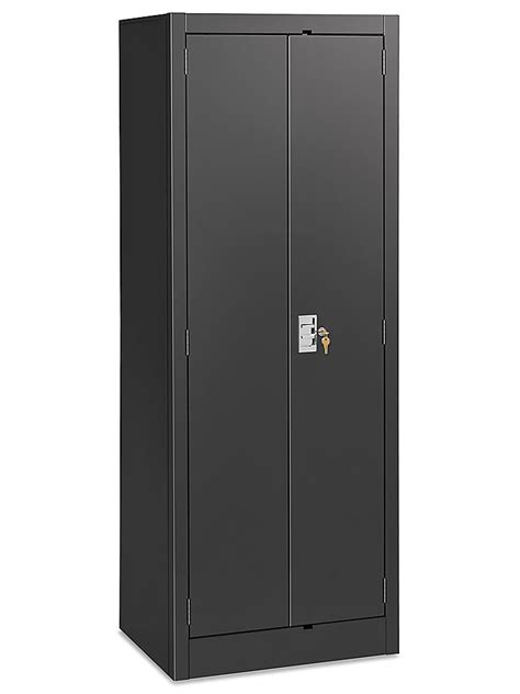 Slim Storage Cabinet 24 X 18 X 66 Assembled Black H 6317abl Uline