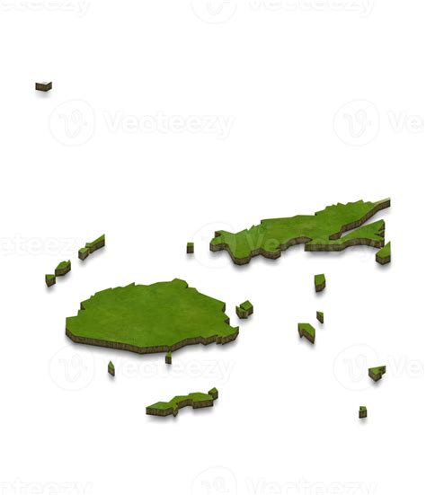3d Map Illustration Of Fijieast 12375076 Png