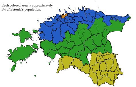 Population Distribution In Estonia Oc Dataisbeautiful