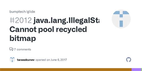 Java Lang Illegalstateexception Cannot Pool Recycled Bitmap Android