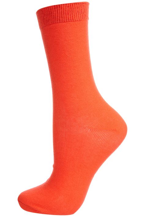 Topshop Neon Orange Ankle Socks In Orange Lyst