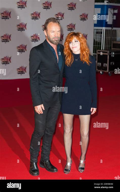 Sting And Mylene Farmer Arriving To The 17th Nrj Music Awards Ceremony