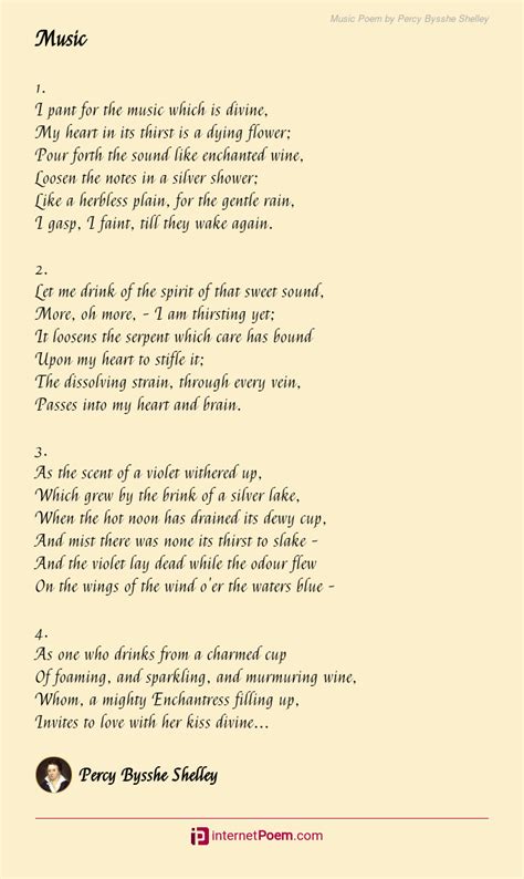 Music Poem By Percy Bysshe Shelley