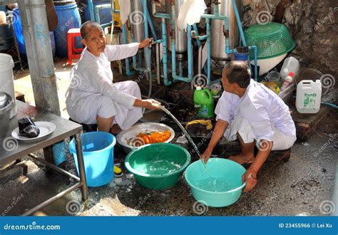 Bangkok Thailand Monks Doing Laundry Editorial Photo Image Of Monks