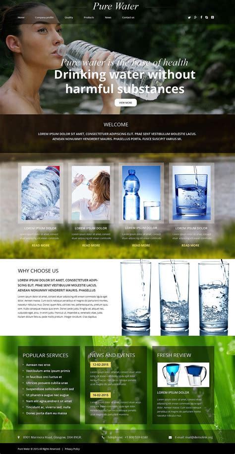 Beautiful websites for your inspiration (upd: Purified Water Website Template