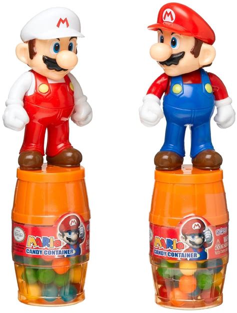 1 Pairs Of Super Mario Barrel Candy Container 38g