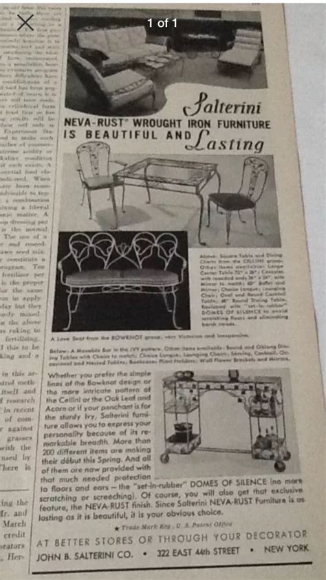 Add to favorites vintage mid century wrought iron sectional garden/patio 3 piece sofa/settee salterini or woodard vaillantandcie 5. Pin by Diane Brown on Salterini, Florentine Craft Studio and other vintage wrought iron Examples ...