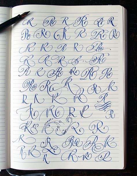 Brush Calligraphy Alphabet Capital Calligraphy Text G